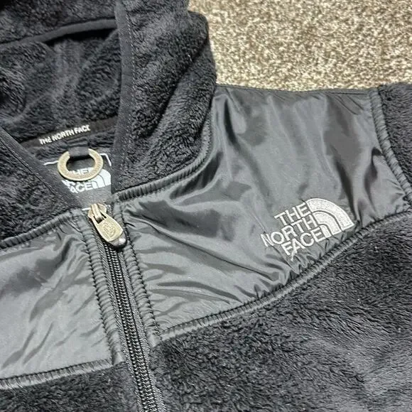 The North Face women’s Oslo zip up hoodie jacket fuzzy black Medium - Picture 10 of 12